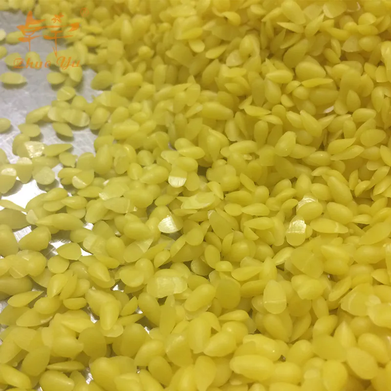 Pure Nature White/yellow Refined Cosmetic Grade Bleached Beeswax Cera Alba Pellet/ Granules Bee Wax Bag / Pastilles Bulk Price