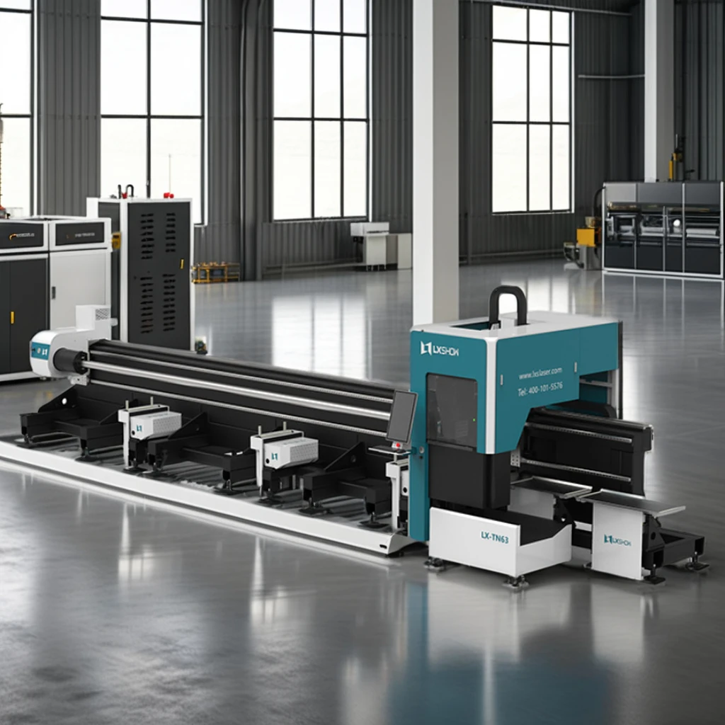 Lxshow Lazer Round Tube Cutting Machine Iron Pipe Laser Cut Machinery Fiber Laser Automatic Cutting Machine