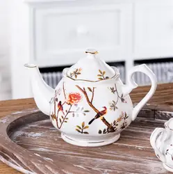 High Quality Afternoon Tea Time Used Elegant Sugar Pot Porcelain Teapot Ceramic Tea Pot Set
