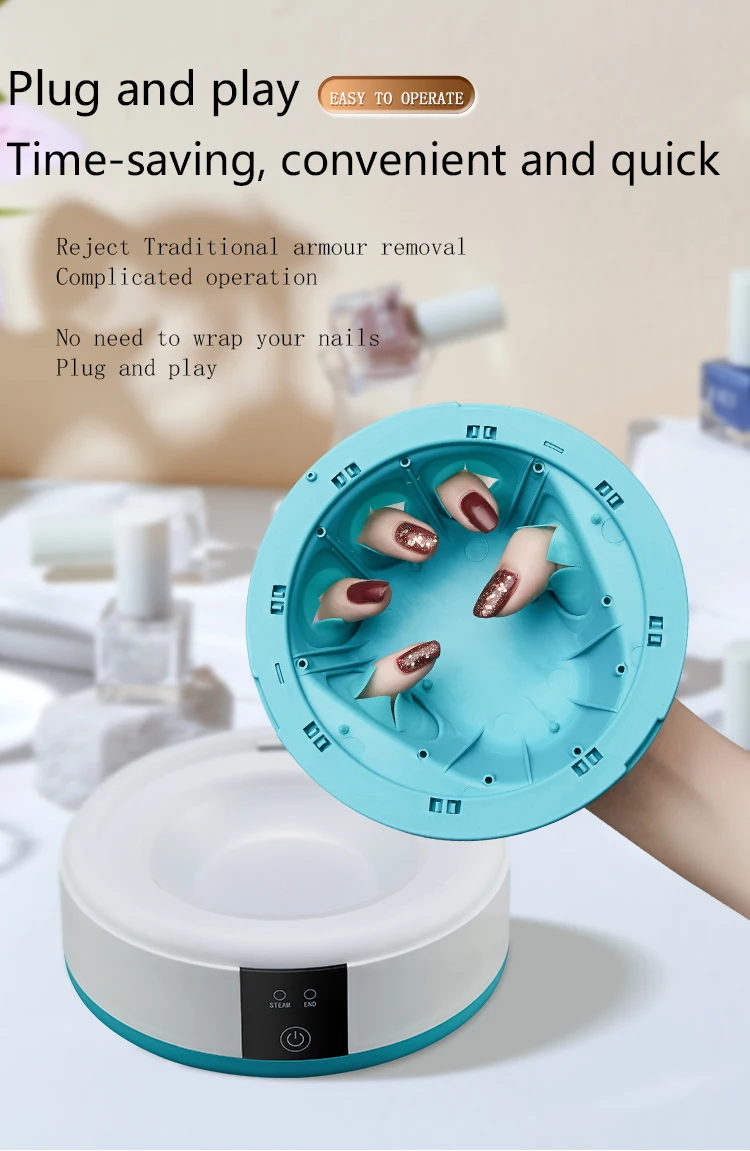 New products 2018 best buy from china hot electric gel nail steamer machine steam glue varnish steam gel nail polish remover