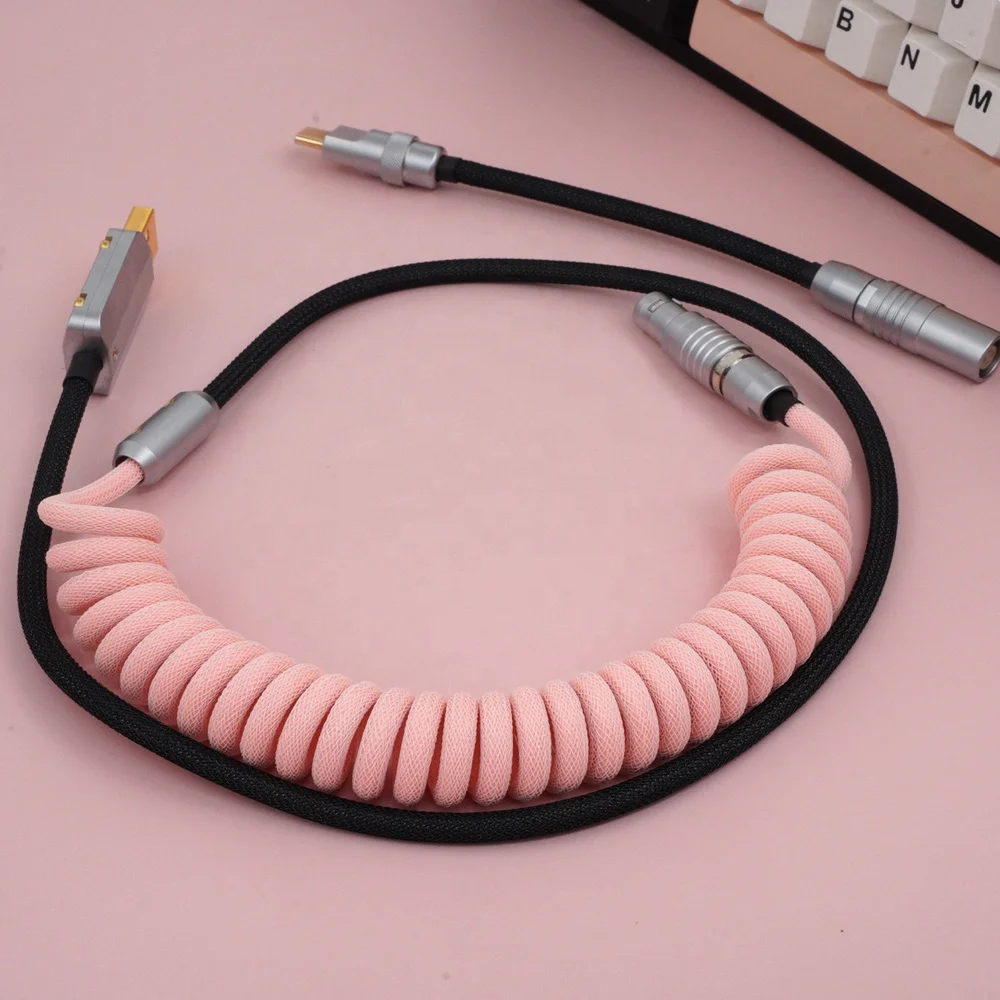 coiled 1b phg fgg  keyboard switches usb cable male female  connector micro mini usb