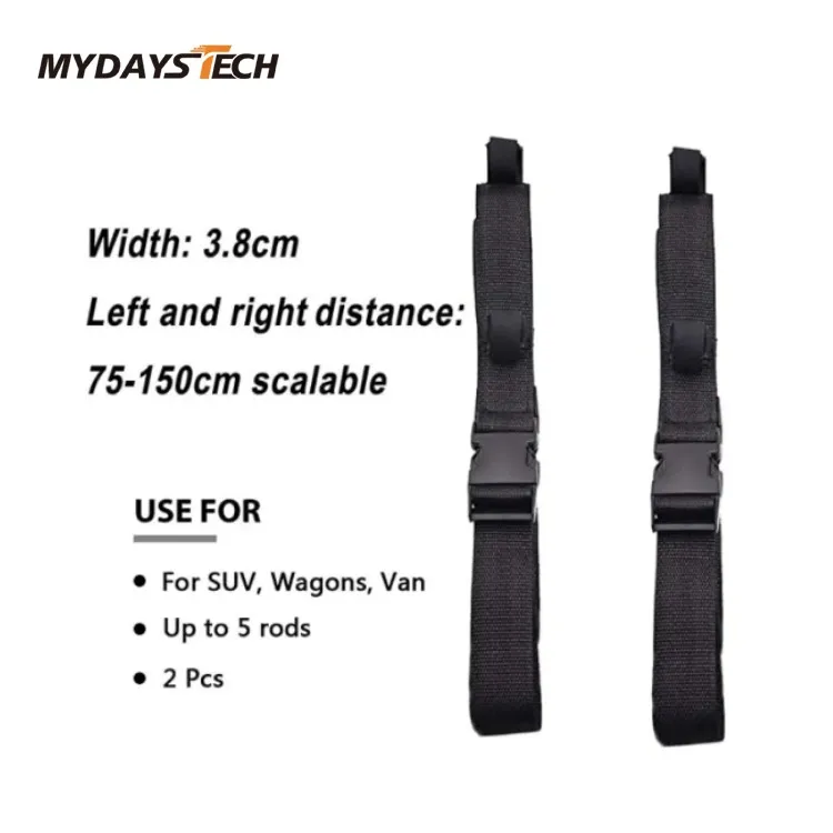 Mydays Tech Hot Selling Durable Multi-function Vehicle Fishing Rod Rack With Adjustable Buckle And Magic Stick