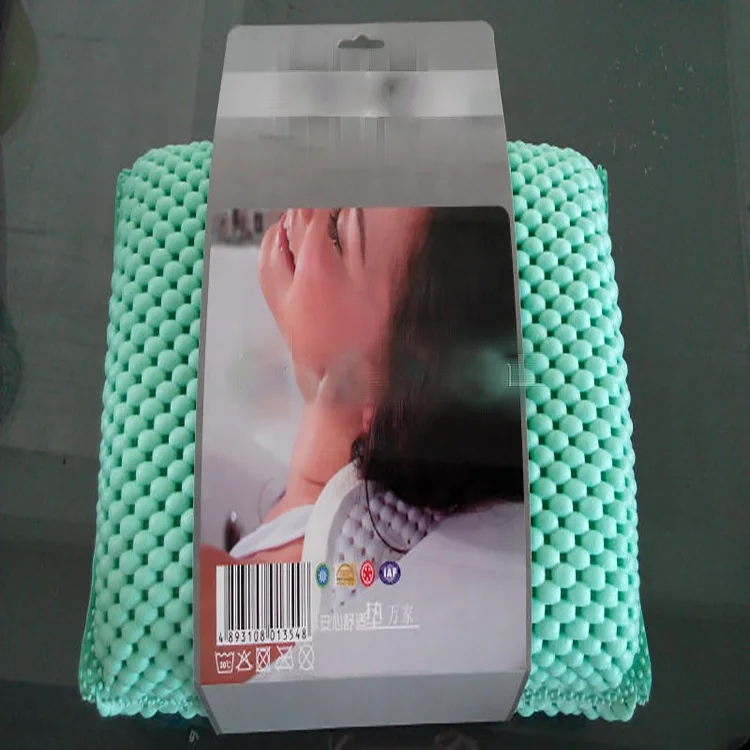 Wholesale PVC foam white spa non slip bath pillow for neck with suction cups