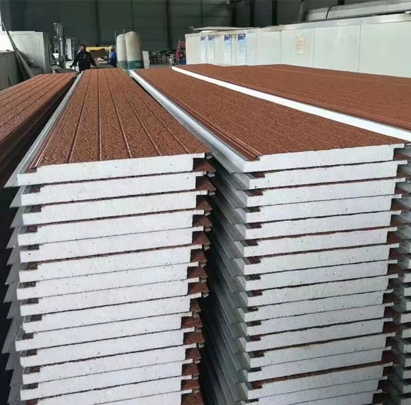 50mm Decorative wood   Exterior  Wall Board EPS Foam Brick Sandwich Panel for Prefarb House