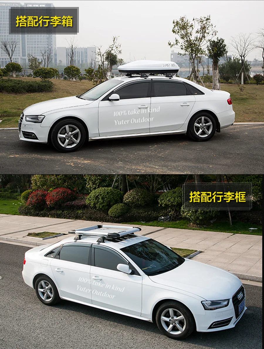 
Aluminium Aerodynamic Design Auto Cross Bar Roof Rack mount on fix point for bike canoe kayak luggage ski 