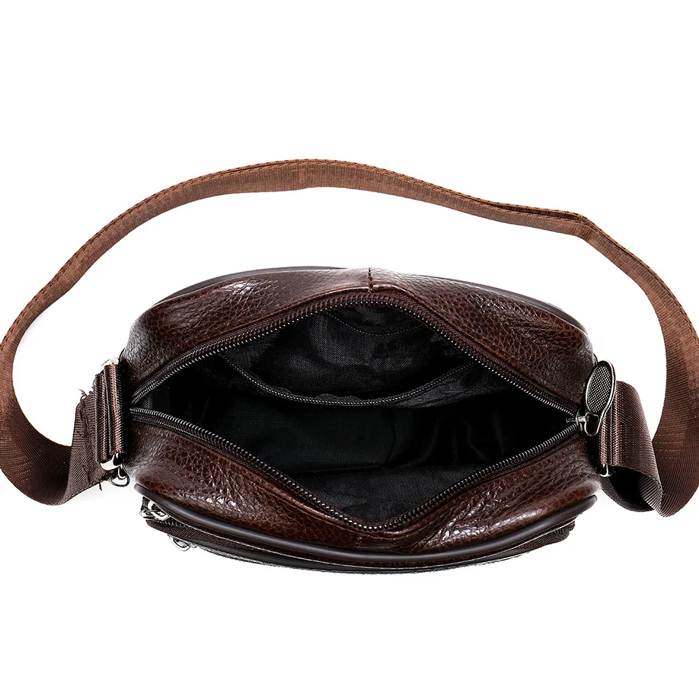 DAYGOS Mens Messenger Bag Waterproof Vintage Pu Leather Computer Crossbody Bags For Work Men Sling Bags For Men