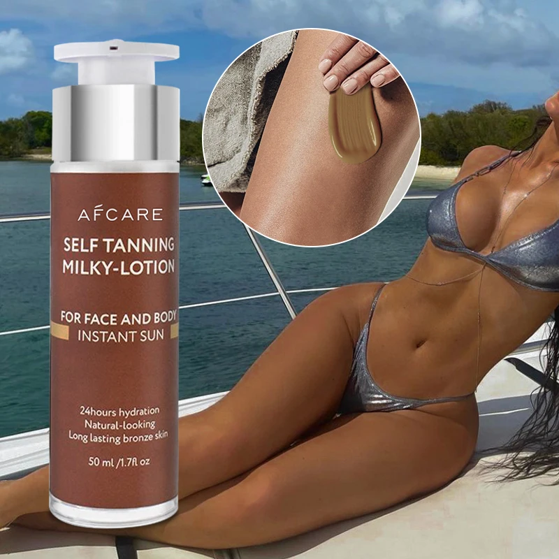 Natural Tanning Cream Paraben-free Suntan Skin Surface Darken & Brightening and Witch Hazel & Aloe Vera Sun Bed Tanning Cream