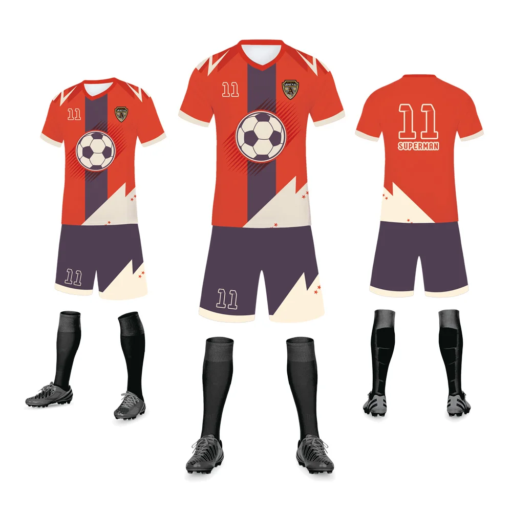 2022 Soccer Jersey Latest Design Top Thai Quality Soccer Uniform Jersey Custom Popular Club Football Shirt