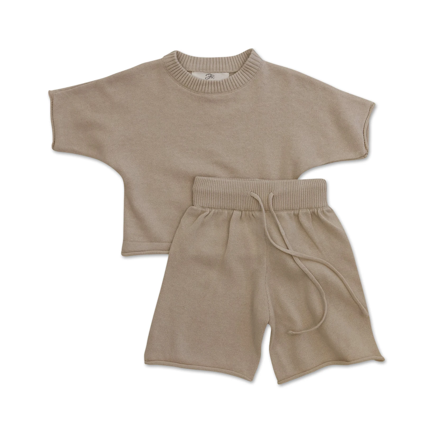 kids Knitted short sleeves pullover Baby Overalls Knitted T-shirt shorts Merino Wool Knit clothing Newborn Clothes For Baby