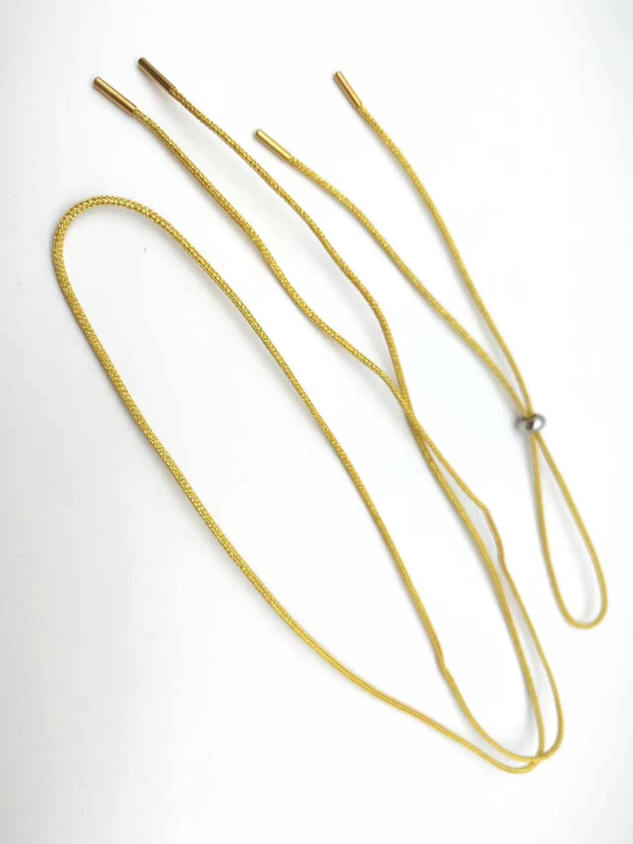 Wholesale Fashion Jewelry Spare Part Tinny Metallic Gold Silver Lurex Cord For Necklace and Bracelet Support Customize Size