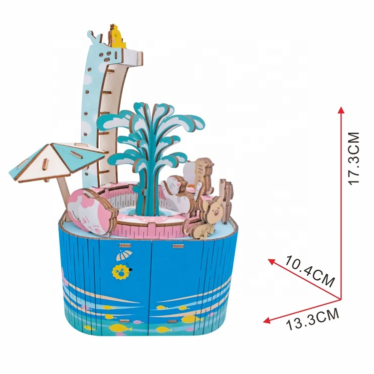 Classic Car Model Puzzle ODM OEM 2024 New Collection DIY Customised Music Box for Christmas Gift