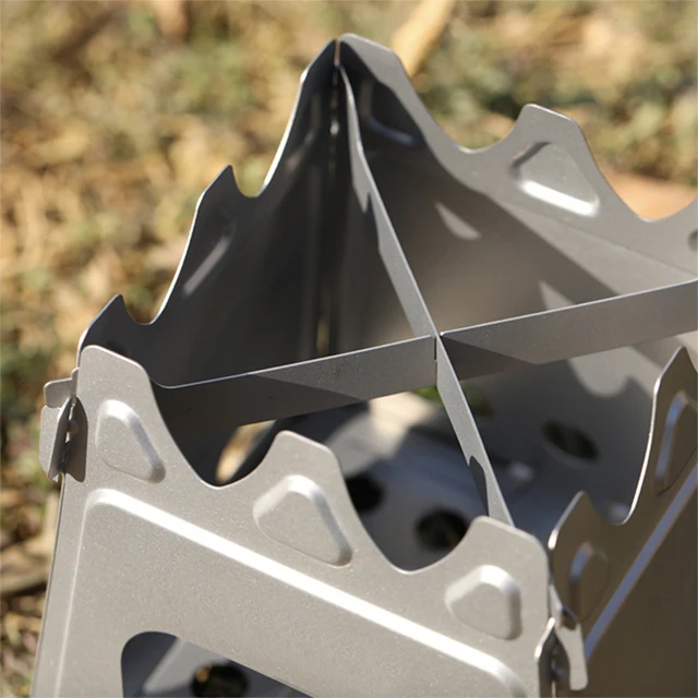 Lightweight Portable Titanium Stove Kerosene Titanium Wood Alcohol BBQ Folded Camping Stove Gas Stove