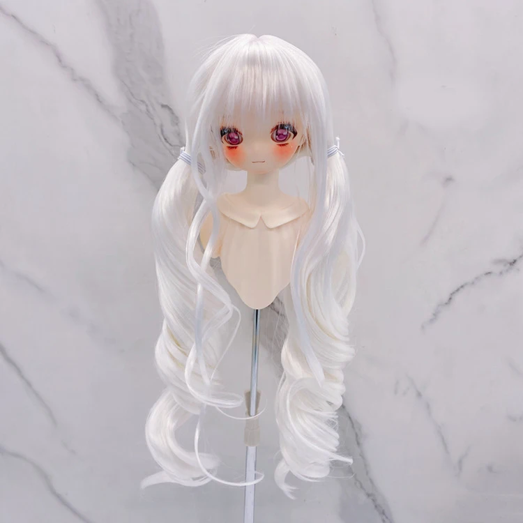 22-23cm Head Doll Wigs Fit for SD Smart Dolls accessories Pigtails Braid  Soft Fiber Tress BJD Doll Hair