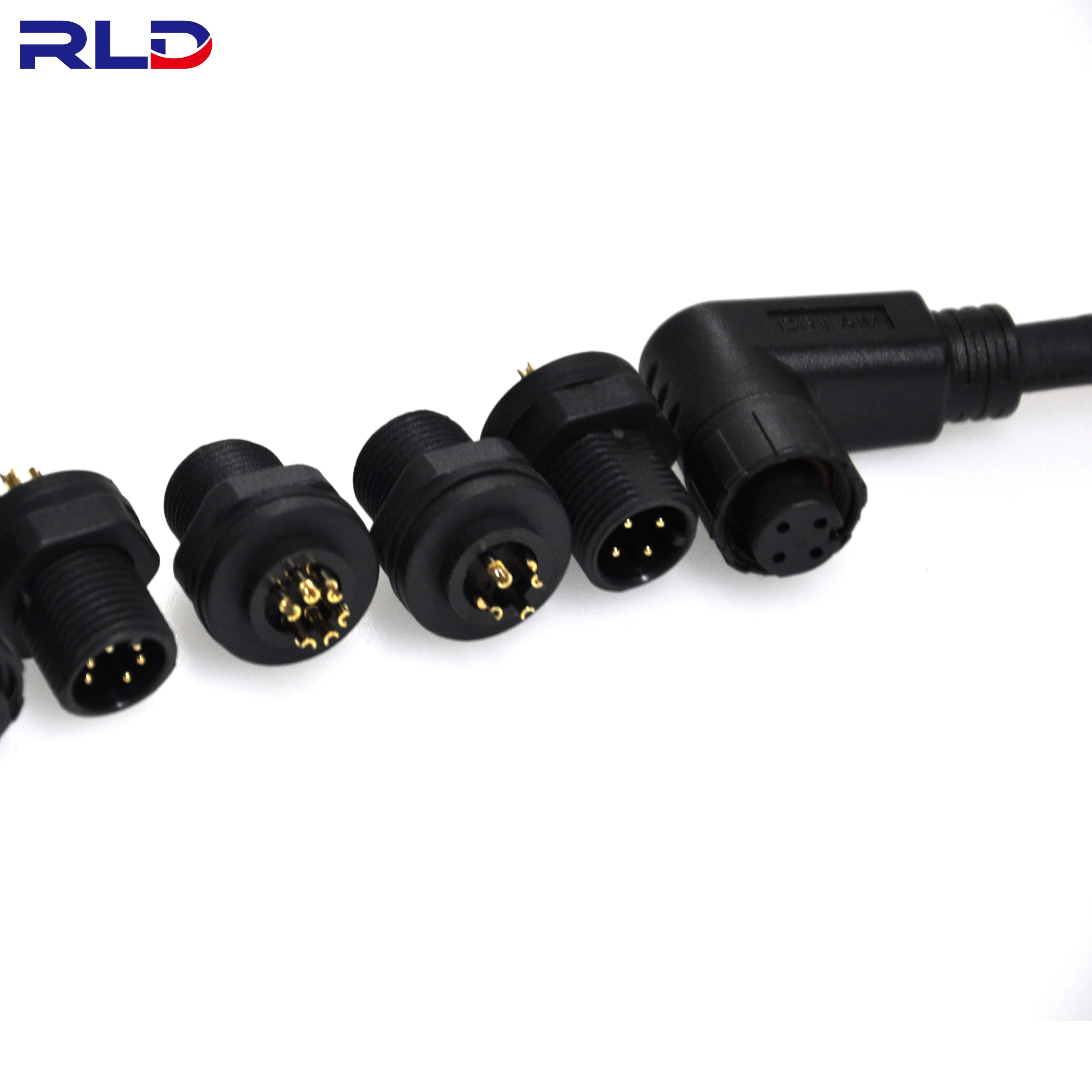 M8 connector A code male female 3 4 5 6 8 pin cable m8 IP67 waterproof sensor circular connector cable