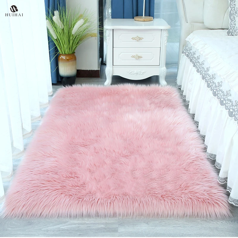Super Soft Plush Fur Area Rug for Living Room  Fluffy Faux Fur Rug  Wholesale Faux Fur Floor Mat