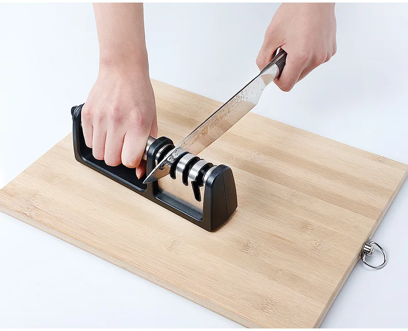 
4 stage knife sharpener knife &scissor stainless steel sharpener ceramic rod diamond sharpener 