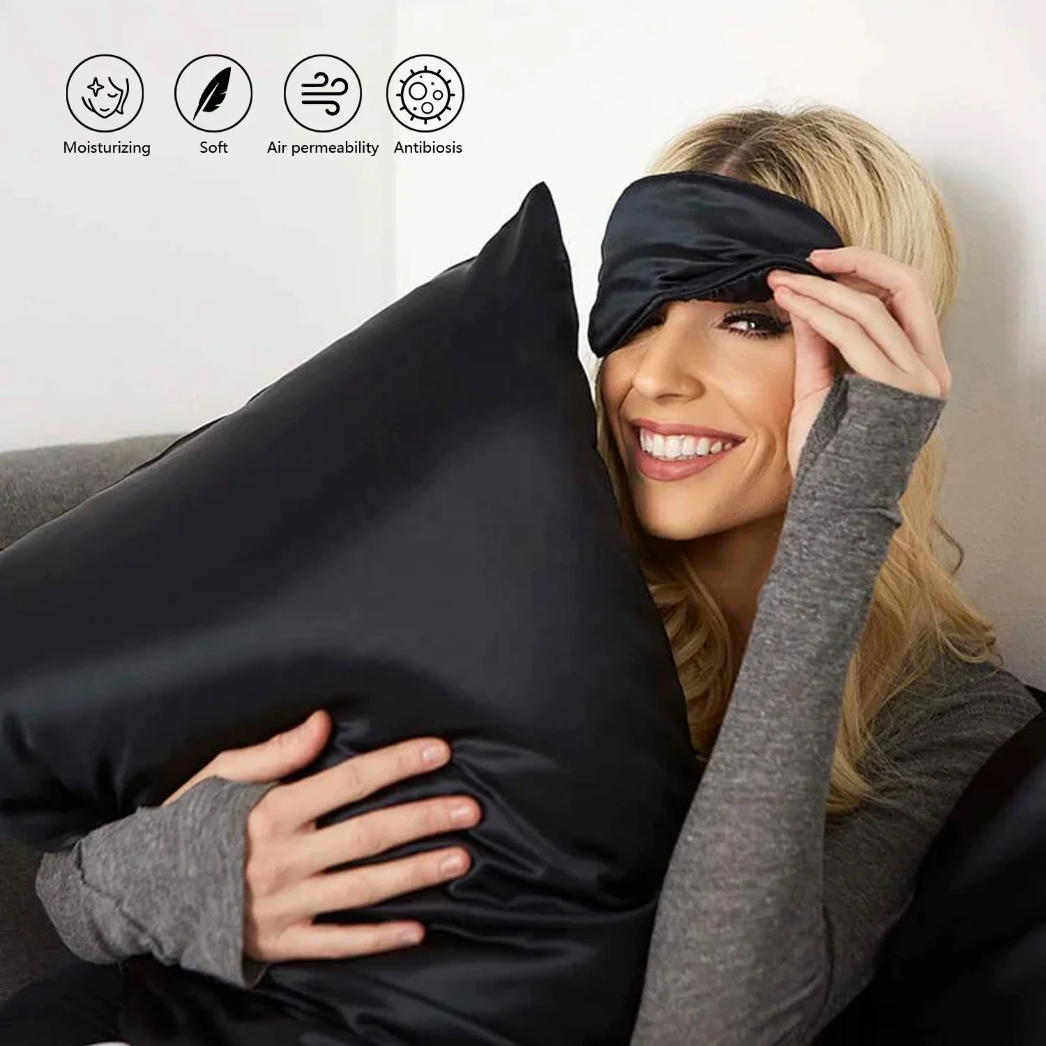 100% Mulberry Silk Pillow Case Set Custom Logo And Size Luxury Silk Sleep Eye Mask Scrunchies And Pillowcase In Gift Box