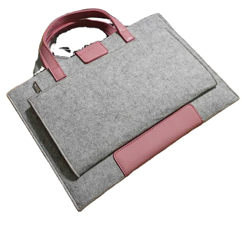 
New fashion Hugh quality Felt Briefcase Laptop Bag felt women office bags 