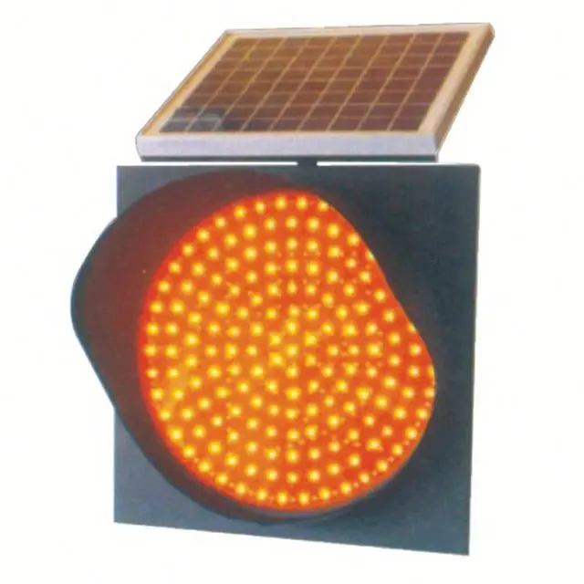 traffic signal head mark warning flare solar powered amber flashing lights