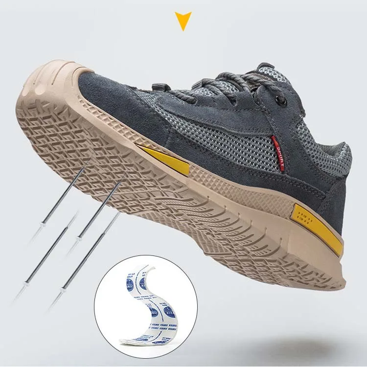 Best-selling Oil Slip Acid Resistant Work Shoes Cheap Leather Steel Toe Prevent Puncture Industrial Safety Shoes for Men