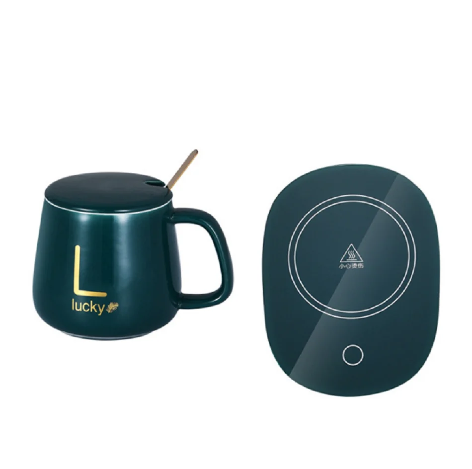 Smart Charging Insulated Cup 55 Degree Constant Temperature Coffee Heater Thermal Insulation Ceramic Cup Gift Set