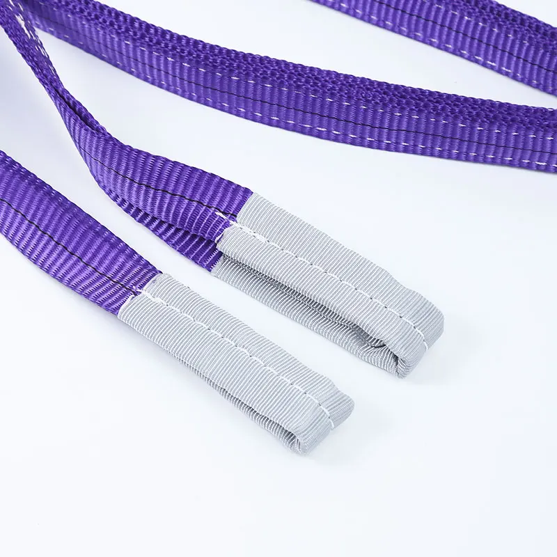 1 - 10 ton color code textile tape lifting slings crane flat polyester webbing lift belt sling