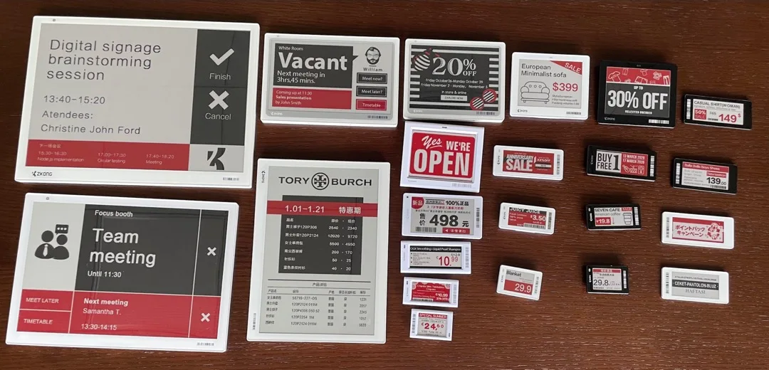 Zkong Price Esl E-ink  2.13 Inch Electronic Digital Price Tags E Display For Retail Price Label