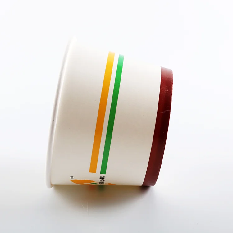 Wholesale disposable reusable custom printed food packing for popcorn soup ice cream fried chicken white paper bucket with lid