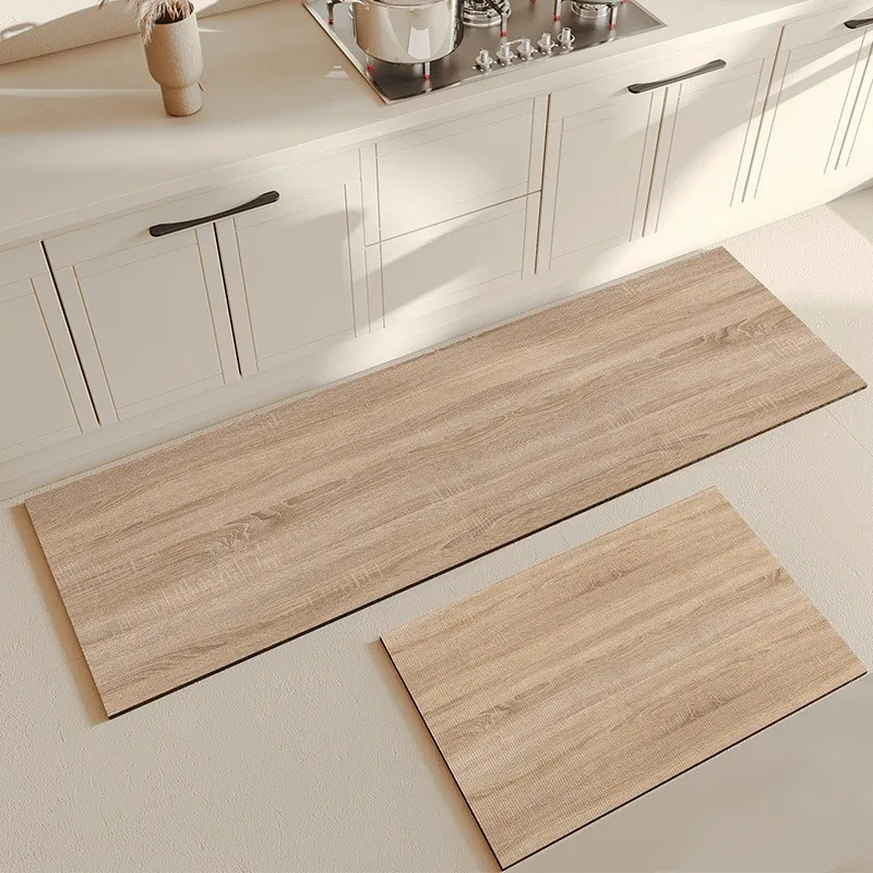 Kitchen special floor mat household absorbent oil-absorbing restaurant floor mat simple wind non-slip soft diatom ooze floor mat