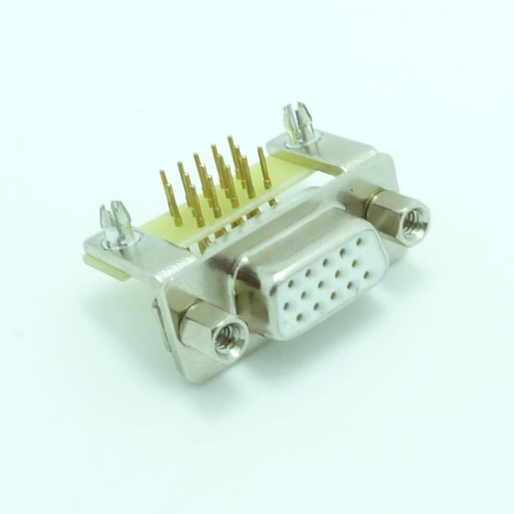 db15 d sub dsub connector 15 pin connector d type HDR high current power female socket 90 degree right angle dip VGA