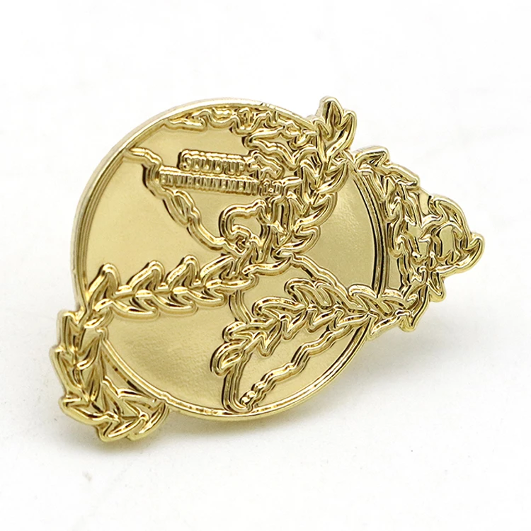 Металлические позолоченные значки на заказ