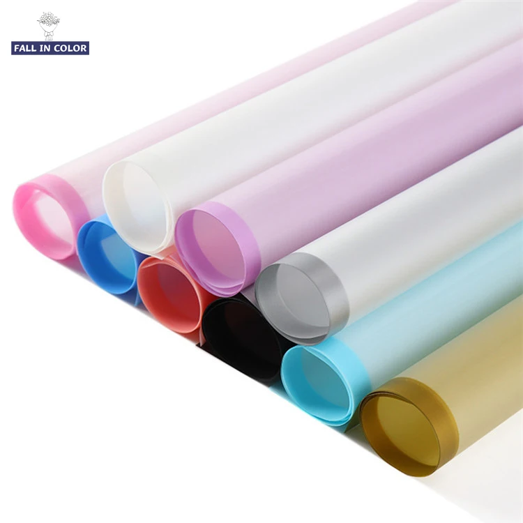 Fall In Color Wholesale Edge Frosted Flower Wrapping Paper With Border