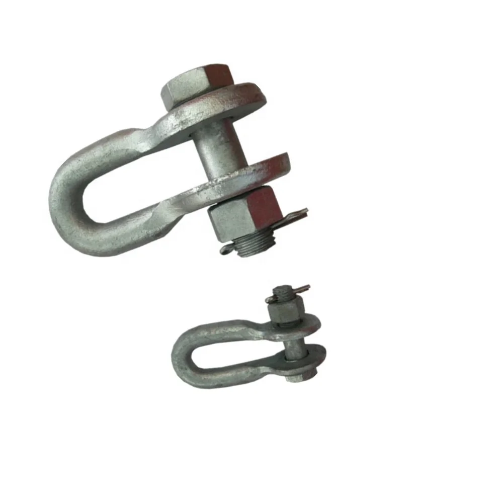 High Quality Hot Dip Galvanized Shackle Clevis Type U Anchor Shackle For Power Line Fittings/overhead Line
