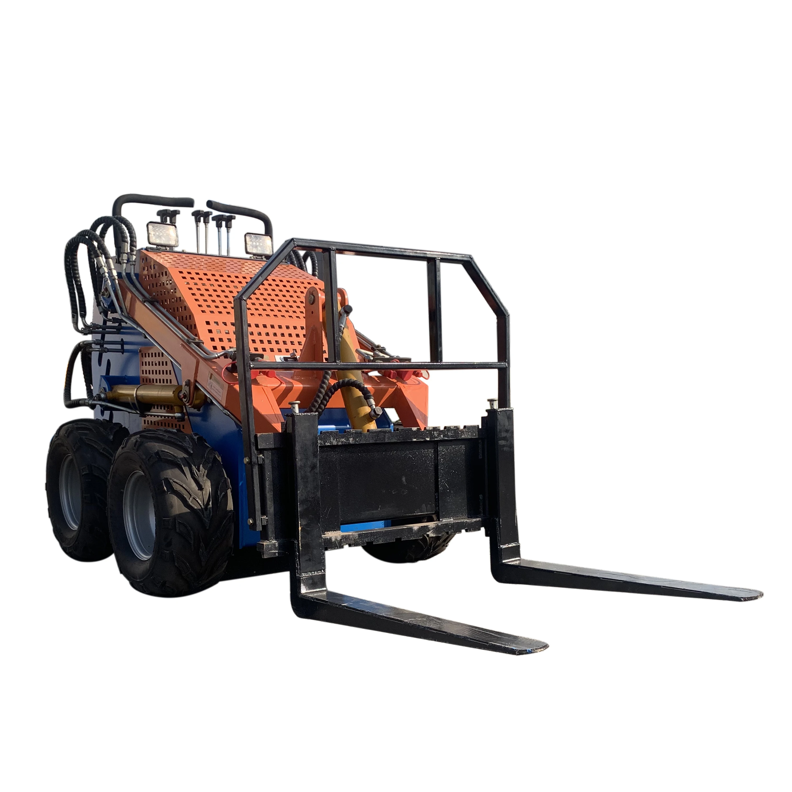 cheap price big flow wheel or track skid steer loader petrol engine mini loader made in China factory