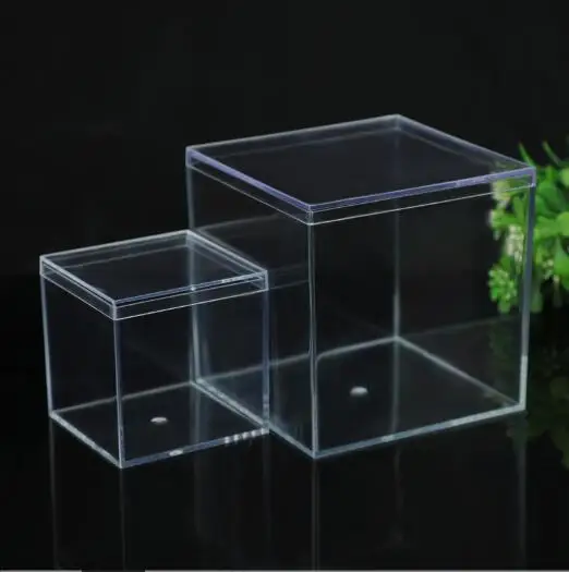 Clear Acrylic Plastic Square Cube Small Acrylic Box with Lid Storage for Candy Pill, Tiny Jewelry, Gifts
