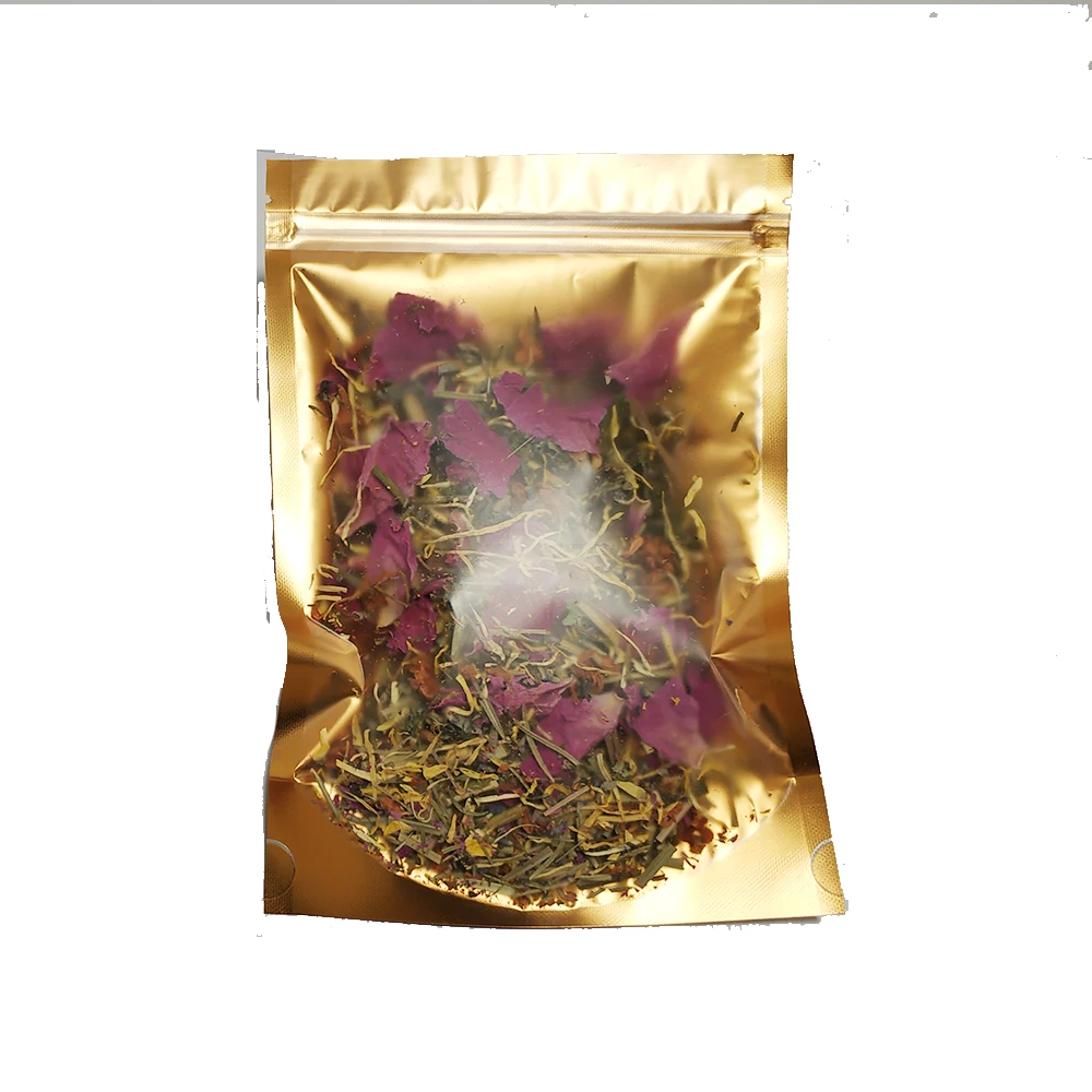 
High Quality Custom Label Pure Herbal 30g 100g Yoni Steaming Herbs Yoni Soak Herbs And V steams package 