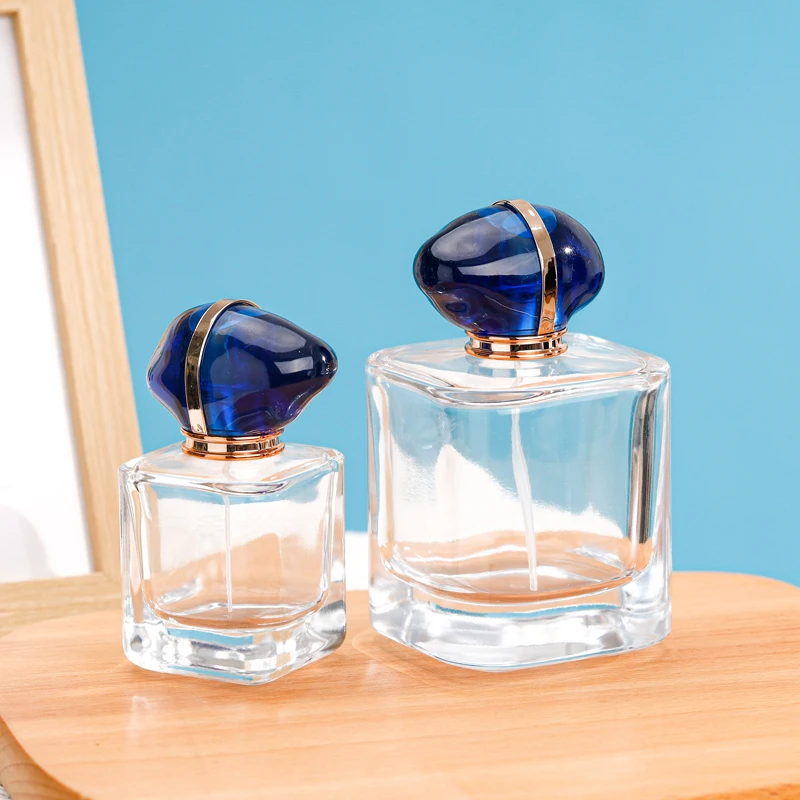 Refillable Glazen Spray Atomizer Perfume Bottles Cosmetic Glass Custom Logo New Design Mini Travel Acrylic Clear 50ml 100ml