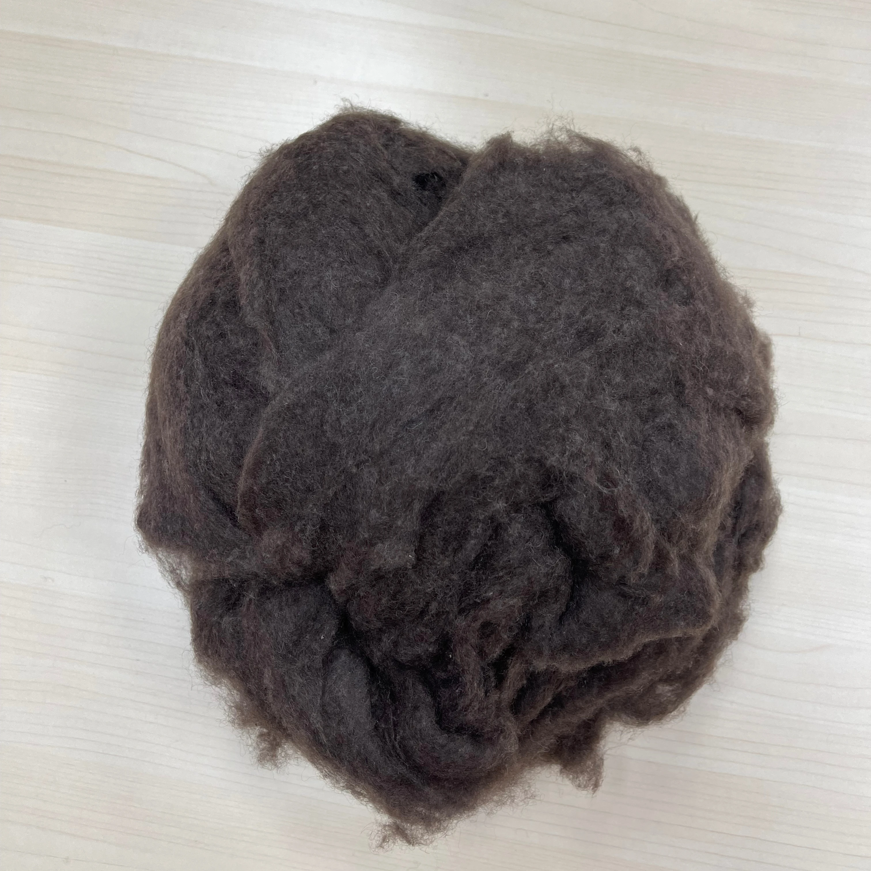 Хорошее качество чистый тонкий темно-коричневый цвет шерсть яка волокно