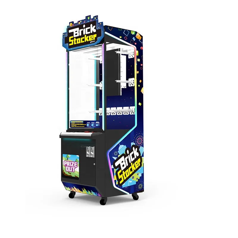 Neofuns Newest Brick Stacker Game Machine Indoor Coin Operated Plush Machine Dolls Stacker Game Machine