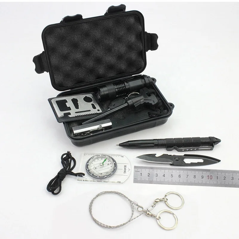 Outdoor Emergency Survival Kit Survival Gear Survival Tool Gifts for Men Dad Boyfriend Him Husband Camping Hiking Hunting