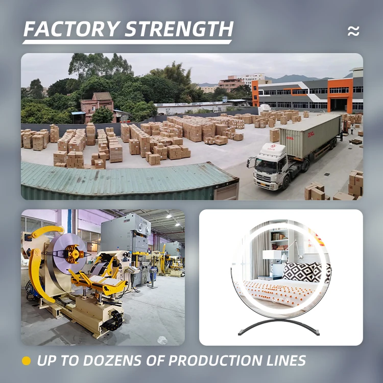 Adjustable Stand Up Makeup Mirror Table Top Room Large Round Big Vanity Mirror With Lights