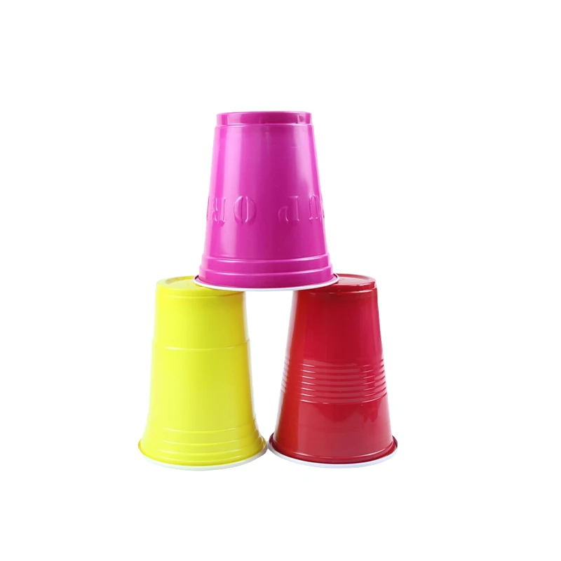 Biodegradable colored plastic cup 500ml 16oz Food grade recyclable cups microwave oven high quality PP party cups