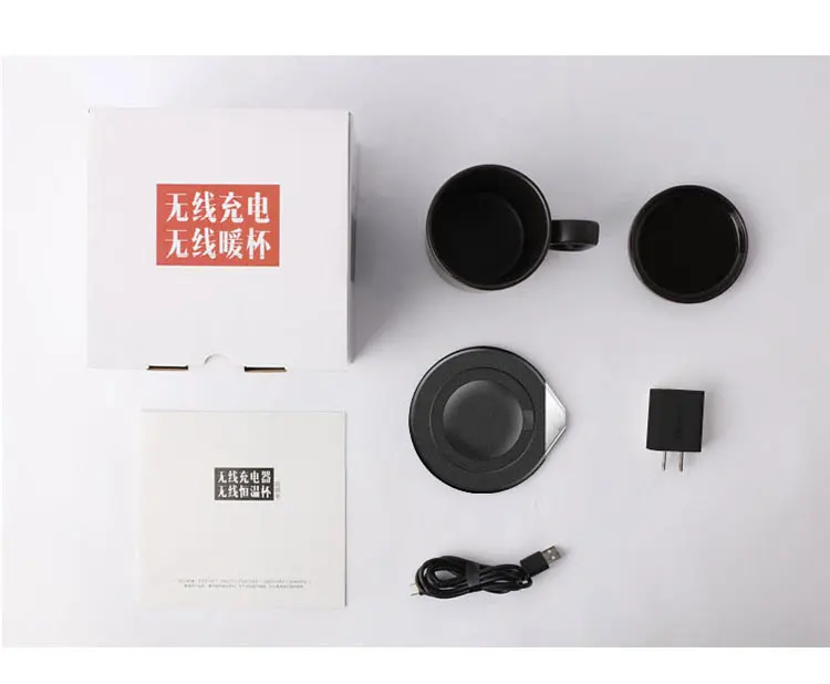 
Wireless Heating Warm Coffee Mug 18w Fast Charing USB Cup Heater Wireless Pad for Mobile Phone 