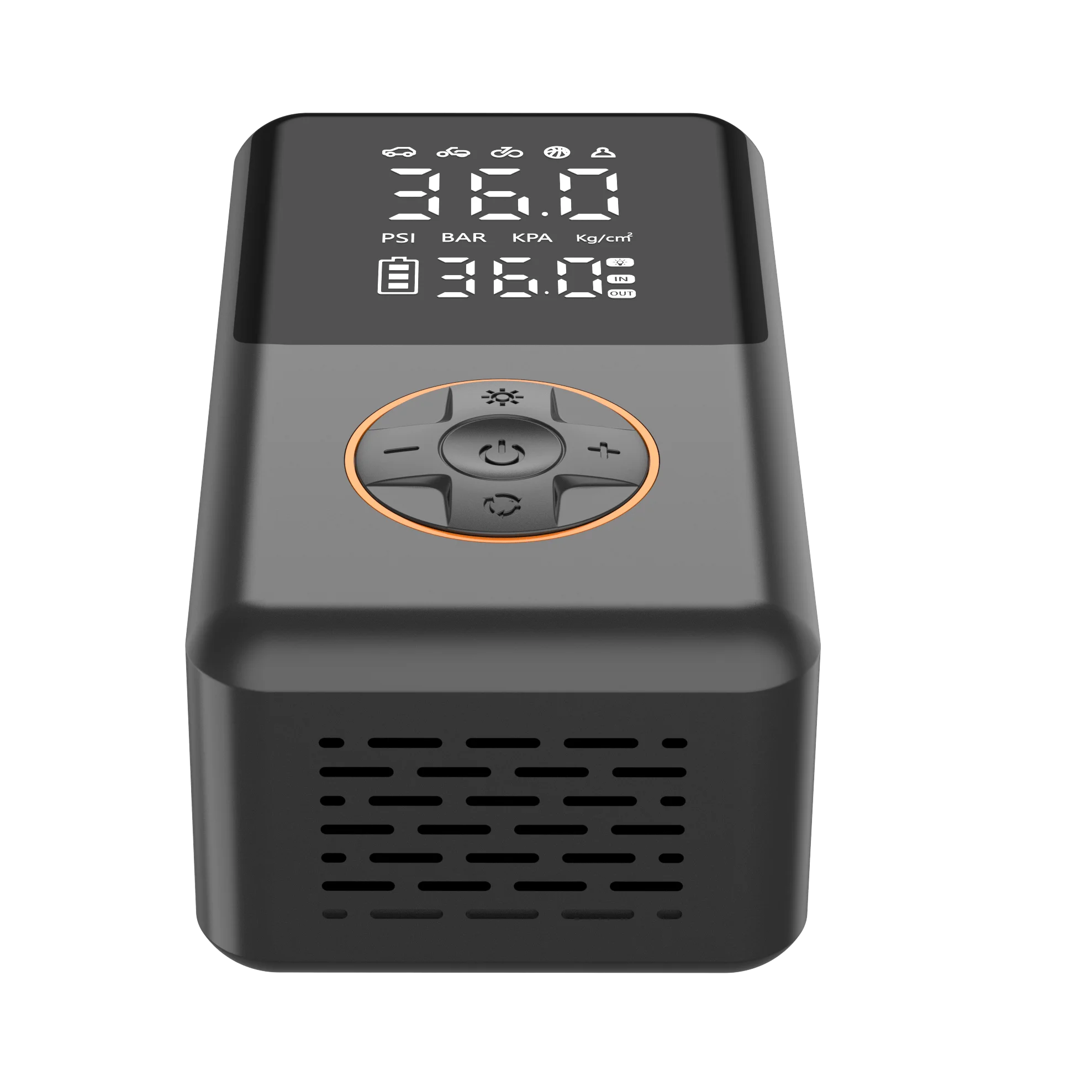 Tyre Inflator with 150 PSIDigital Display Pressure Detection Air Pump Compressor for Cars Bikes Bicycles Balls Rechargeable 17mm