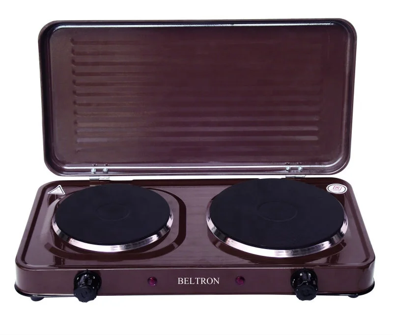 hot sale portable multi-function excellent quality  Double burner electric stove cooker with cover solid hot plate