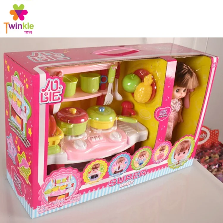 Play kitchen house doll toy light and music 13inch baby reborn doll