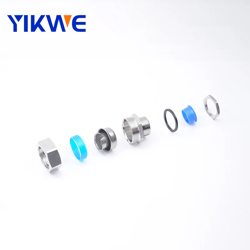 Hose Fittings Stainless Steel Metal 8mm G1/4 DPJ End style joint fitting connector for metal flexible conduit pipe hose