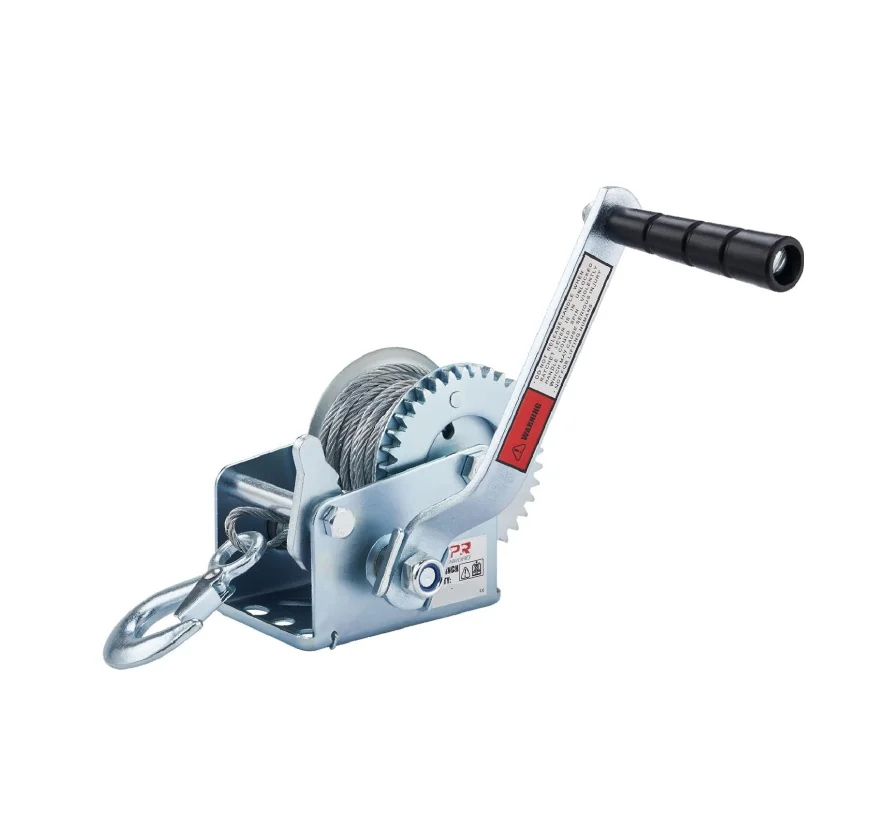 600lbs Hand Winch, Manual Winch Operated Two-Way Ratchet Boat Trailer Marine Winch