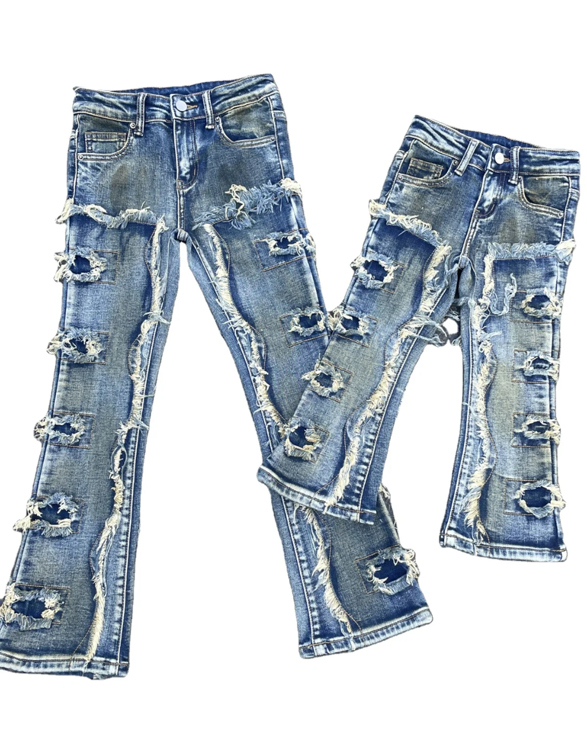 High Quality Denim Jacket 3 Piece Set For Kids 2-14 Years Old Custom baggy jeans men boys Denim Suit Fashion Trend