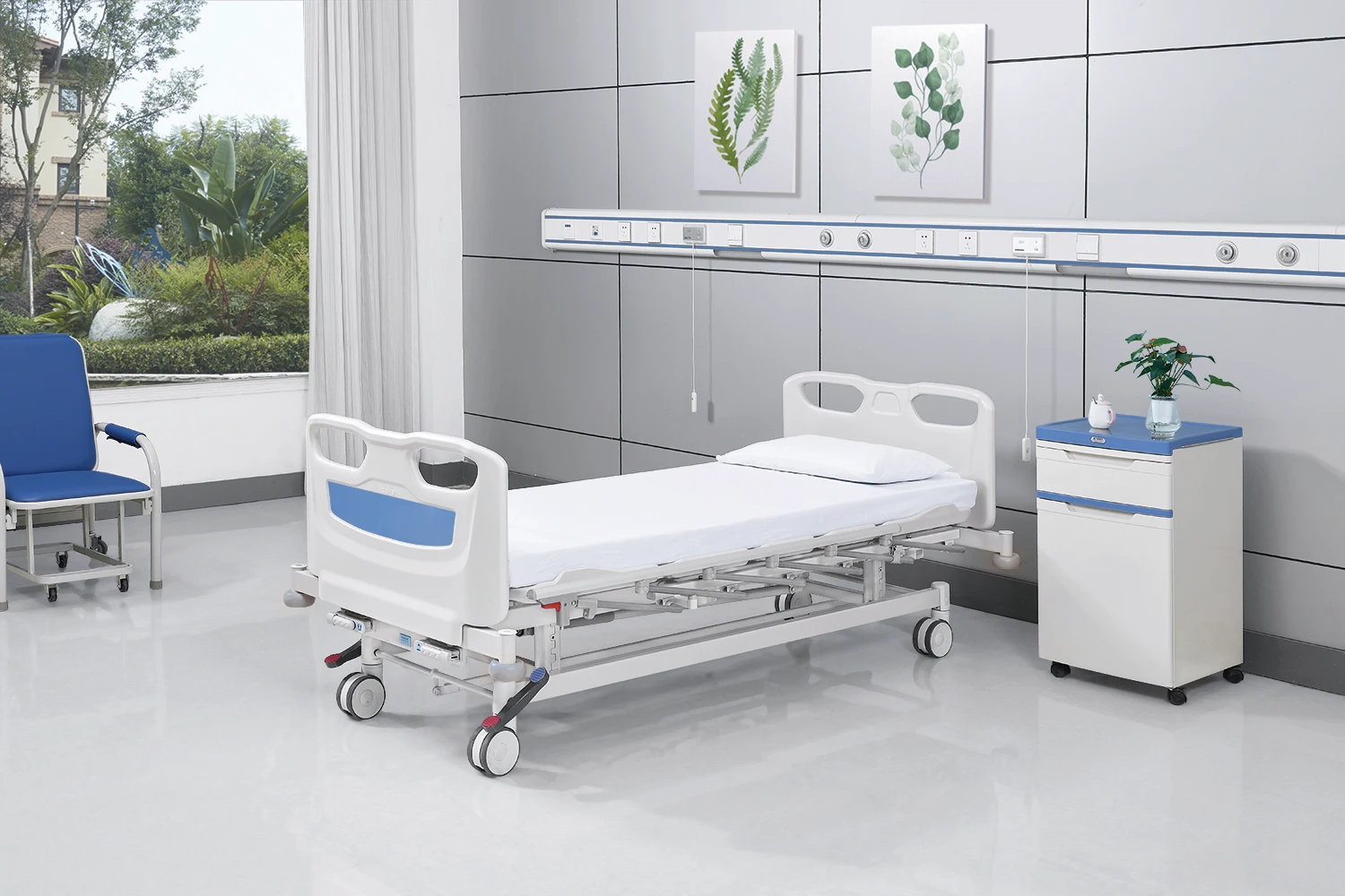 HH/BC-F-3-G-020-A High Quality Manual Patient Nursing Bed 2 Function 2 cranks Hospital Bed for Patient Care